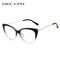 OEC CPO Vintage Cat Eye Optical Glasses Frames Women Stylish Eyewear Clear Lens Optical Eyeglasses Frame Prescription