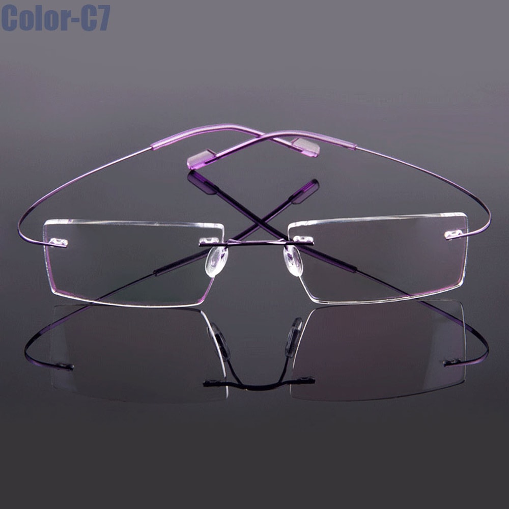 Ultralight Gmei Optical Fashion Rimless Glasses Frame Memory Alloy Eyeglasses Prescription Flexible Frames