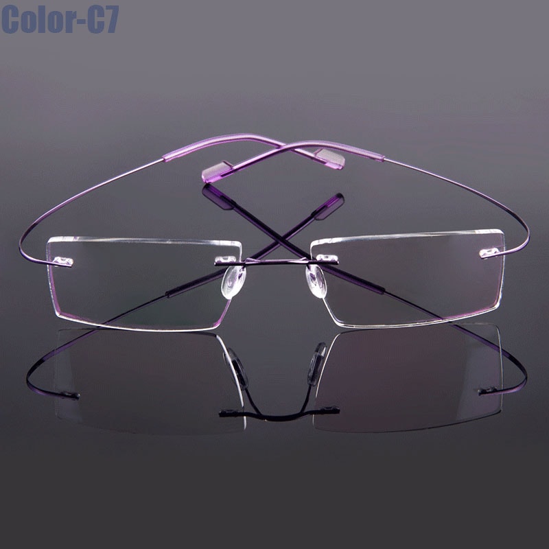 Ultralight Gmei Optical Fashion Rimless Glasses Frame Memory Alloy Eyeglasses Prescription Flexible Frames