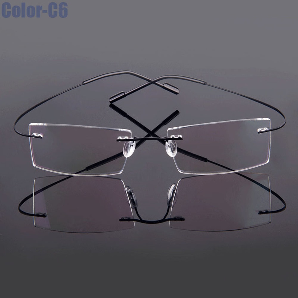 Ultralight Gmei Optical Fashion Rimless Glasses Frame Memory Alloy Eyeglasses Prescription Flexible Frames
