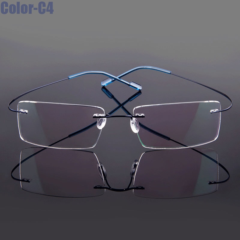 Ultralight Gmei Optical Fashion Rimless Glasses Frame Memory Alloy Eyeglasses Prescription Flexible Frames