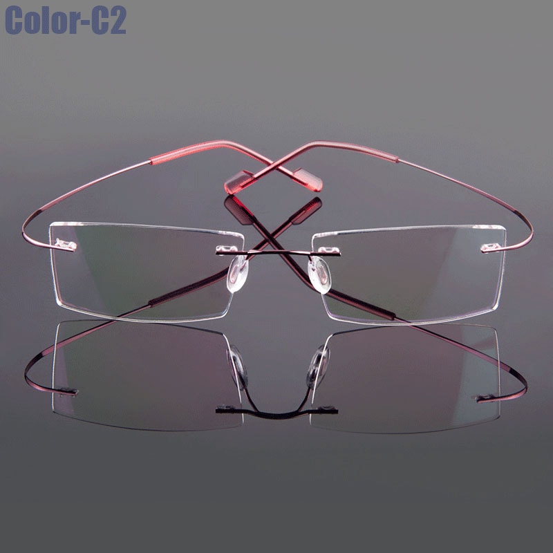 Ultralight Gmei Optical Fashion Rimless Glasses Frame Memory Alloy Eyeglasses Prescription Flexible Frames