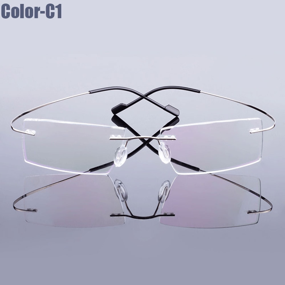 Ultralight Gmei Optical Fashion Rimless Glasses Frame Memory Alloy Eyeglasses Prescription Flexible Frames