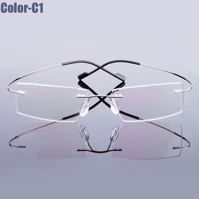 Ultralight Gmei Optical Fashion Rimless Glasses Frame Memory Alloy Eyeglasses Prescription Flexible Frames