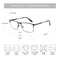 Fashion Square Eyewear for Men, Titanium Alloy Ultralight Optical Glasses Frame Non-Prescription Metal Eyeglasses