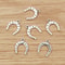 Lucky Horseshoe Horse Charms Antique Bronze Silver Color Plated Pendants for Handmade Jewelry, Craft, and DIY Projects