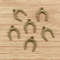 Lucky Horseshoe Horse Charms Antique Bronze Silver Color Plated Pendants for Handmade Jewelry, Craft, and DIY Projects
