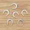 Lucky Horseshoe Horse Charms Antique Bronze Silver Color Plated Pendants for Handmade Jewelry, Craft, and DIY Projects