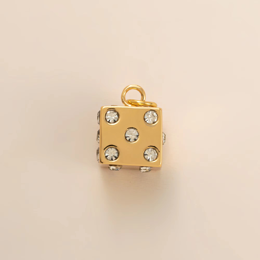 GoldPlated Small Pendant With Love Airplane Letters Smiling Face  Horseshoe Color Preserved Fashion