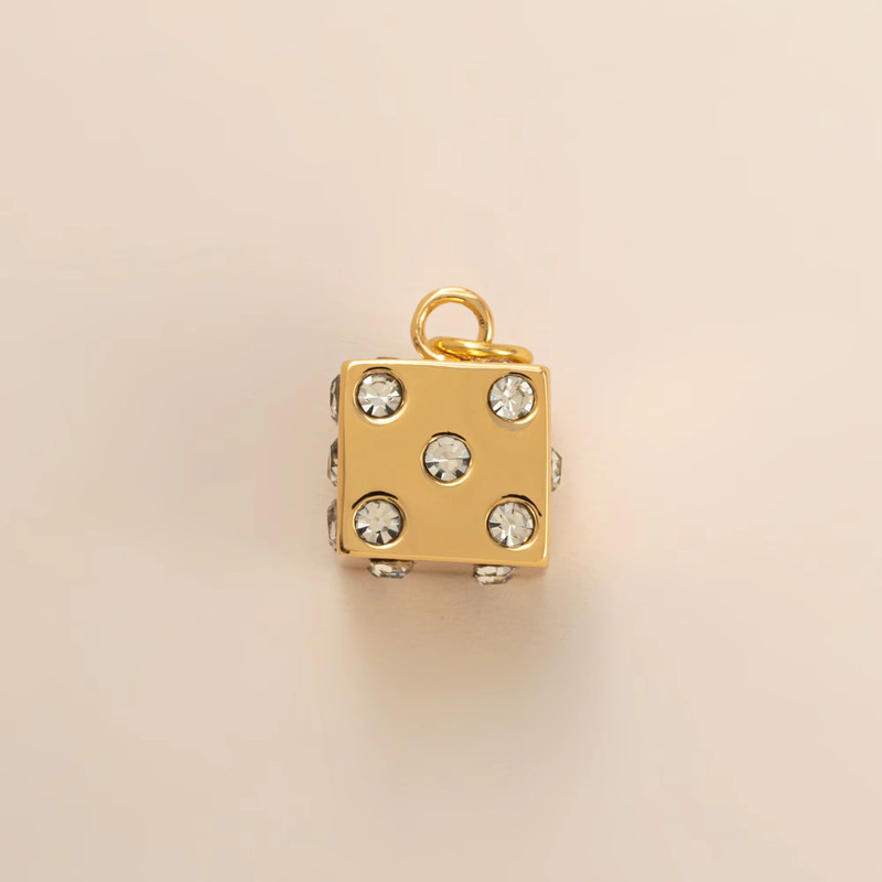 GoldPlated Small Pendant With Love Airplane Letters Smiling Face  Horseshoe Color Preserved Fashion