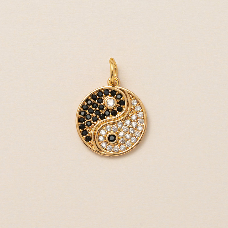 GoldPlated Small Pendant With Love Airplane Letters Smiling Face  Horseshoe Color Preserved Fashion