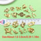 Western Cowboy Charms Set Alloy Horseshoe Cactus Hat Boots Pendants For DIY Jewelry Making Bracelet 5