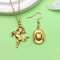 Western Cowboy Charms Set Alloy Horseshoe Cactus Hat Boots Pendants For DIY Jewelry Making Bracelet 1
