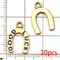 Western Cowboy Charms Set Alloy Horseshoe Cactus Hat Boots Pendants For DIY Jewelry Making Bracelet 25