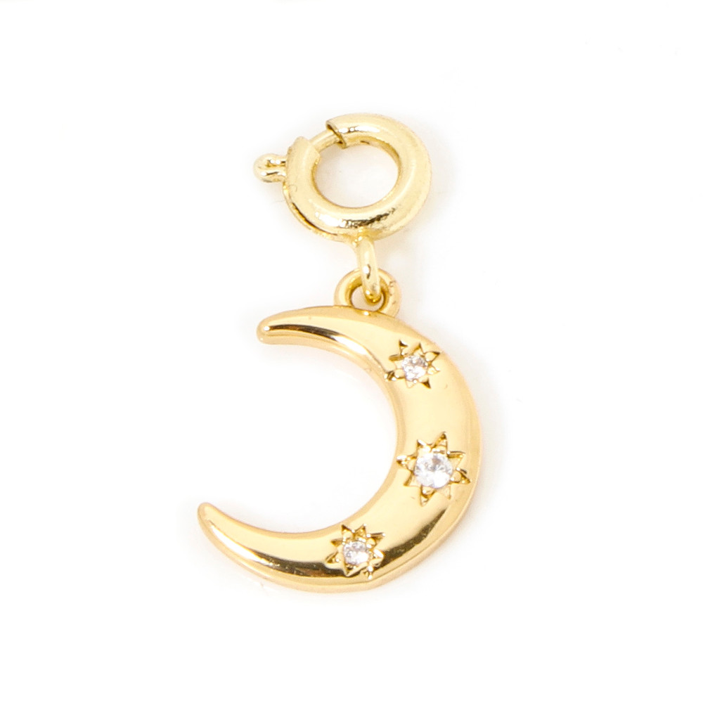 Gold Plated Brass Charms With Spring Ring Clasp Heart  Horseshoe Pendants For DIY Necklace  Bracele 6