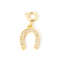 Gold Plated Brass Charms With Spring Ring Clasp Heart  Horseshoe Pendants For DIY Necklace  Bracele 12