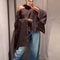 Summer Womens Loose Cropped Cloak Jackets with Rivet Scarf, New Cape Coats and Jackets Holiday Casual Poncho Style