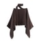 Summer Womens Loose Cropped Cloak Jackets with Rivet Scarf, New Cape Coats and Jackets Holiday Casual Poncho Style