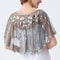 Retro Beaded Sequin Flapper Shawl Loose Decoration Outerwear Short Cape Evening Party Ladies Cloak 5