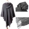 Stylish New Women Ladies Tassel Cape Coat Fringe Poncho Oblique Stripe Coat Bohemian Shawl Scarf Co 0