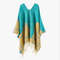 Unisex Cool Fashion Cowboy West Style Pullover Cape Soft Acrylic Cashmere Poncho Long Wrap Cloak Ov 7