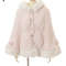 Japanese Sweet Soft Thick Womens DoubleLayer Big Ribbon Hooded Knitted Cloak Cozy Autumn  Winter Po 2
