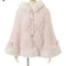 Japanese Sweet Soft Thick Womens DoubleLayer Big Ribbon Hooded Knitted Cloak Cozy Autumn Winter Po 2