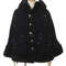 Japanese Sweet Soft Thick Womens DoubleLayer Big Ribbon Hooded Knitted Cloak Cozy Autumn  Winter Po 0