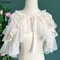 Sweet Kawaii Lolita Short Shawl Coat Women Lace Mesh Gothic Retro Cute Princess Capes Open Front Po 6