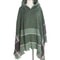 Elegant Autumn Winter Fishbone Pattern Womens Hooded Cape Pullover Poncho Black Cloak Cozy Fashion 8