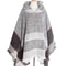 Elegant Autumn Winter Fishbone Pattern Womens Hooded Cape Pullover Poncho Black Cloak, Cozy Fashion Poncho for Ladies