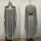 Vintage Thin Hooded Cloak Women Clothing Cape Dress Fashion Ponchos Coats  Jackets With Bling Diamo 5