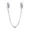 Sterling Silver Safety Chain Beads Aircraft Earth Camera Daisy Silicone Charms for Original Bracelets DIY Jewelry Women