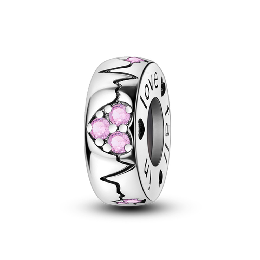 Sterling Silver Rainbow Zircon Butterfly Dragon Beads, Colorful Silicone Stopper Charms Fit DIY Bracelets Jewelry
