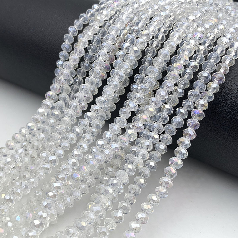 Crystal Beads Rondelle Loose Spacer Glass Faceted Beads For Jewelry Making DIY Needlework Bracelets 5