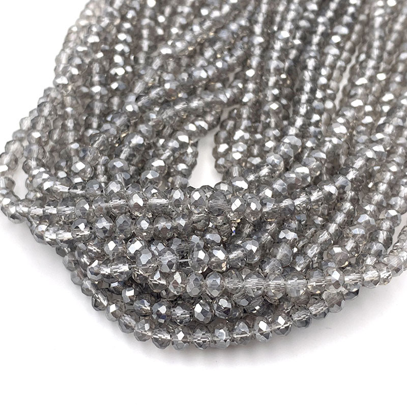 Crystal Beads Rondelle Loose Spacer Glass Faceted Beads for Jewelry Making, DIY Needlework, Bracelets & Jewelry