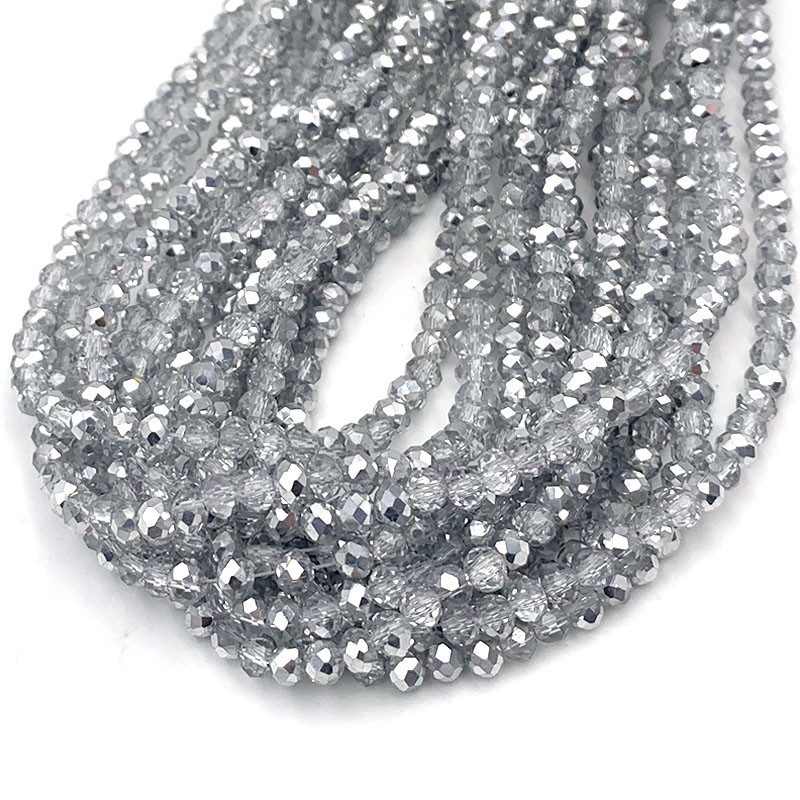 Crystal Beads Rondelle Loose Spacer Glass Faceted Beads for Jewelry Making, DIY Needlework, Bracelets & Jewelry