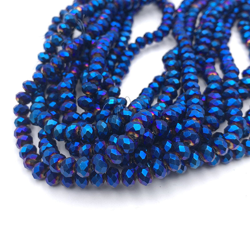 Crystal Beads Rondelle Loose Spacer Glass Faceted Beads for Jewelry Making, DIY Needlework, Bracelets & Jewelry