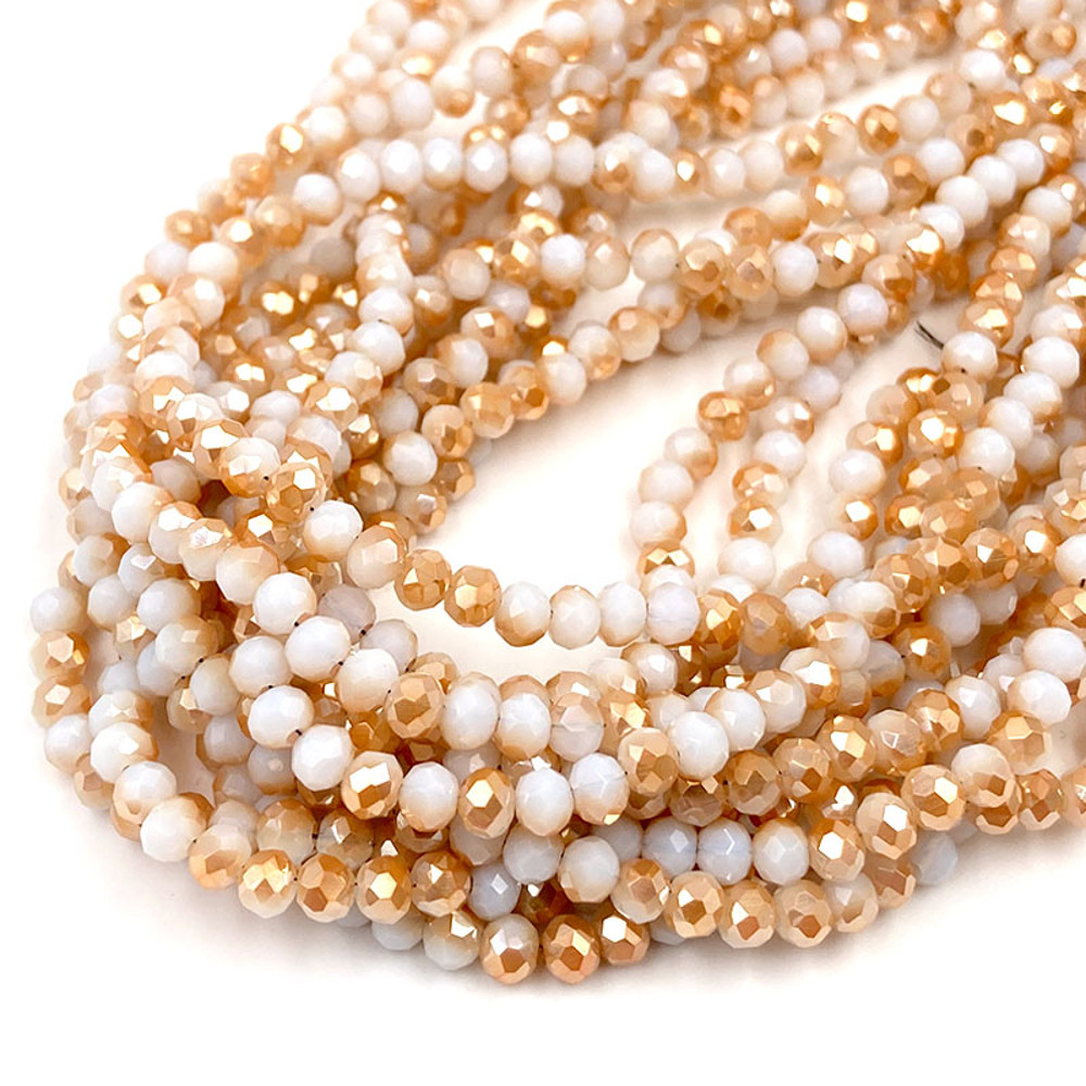 Crystal Beads Rondelle Loose Spacer Glass Faceted Beads for Jewelry Making, DIY Needlework, Bracelets & Jewelry