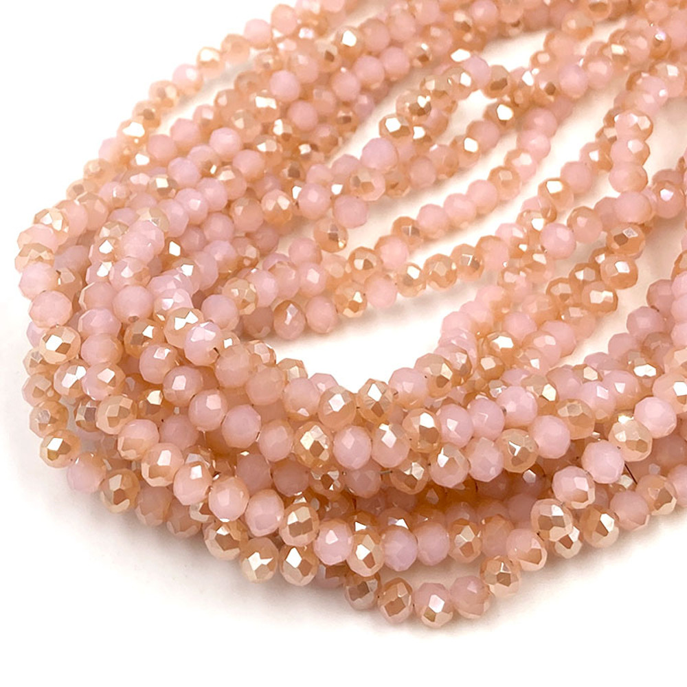 Crystal Beads Rondelle Loose Spacer Glass Faceted Beads for Jewelry Making, DIY Needlework, Bracelets & Jewelry