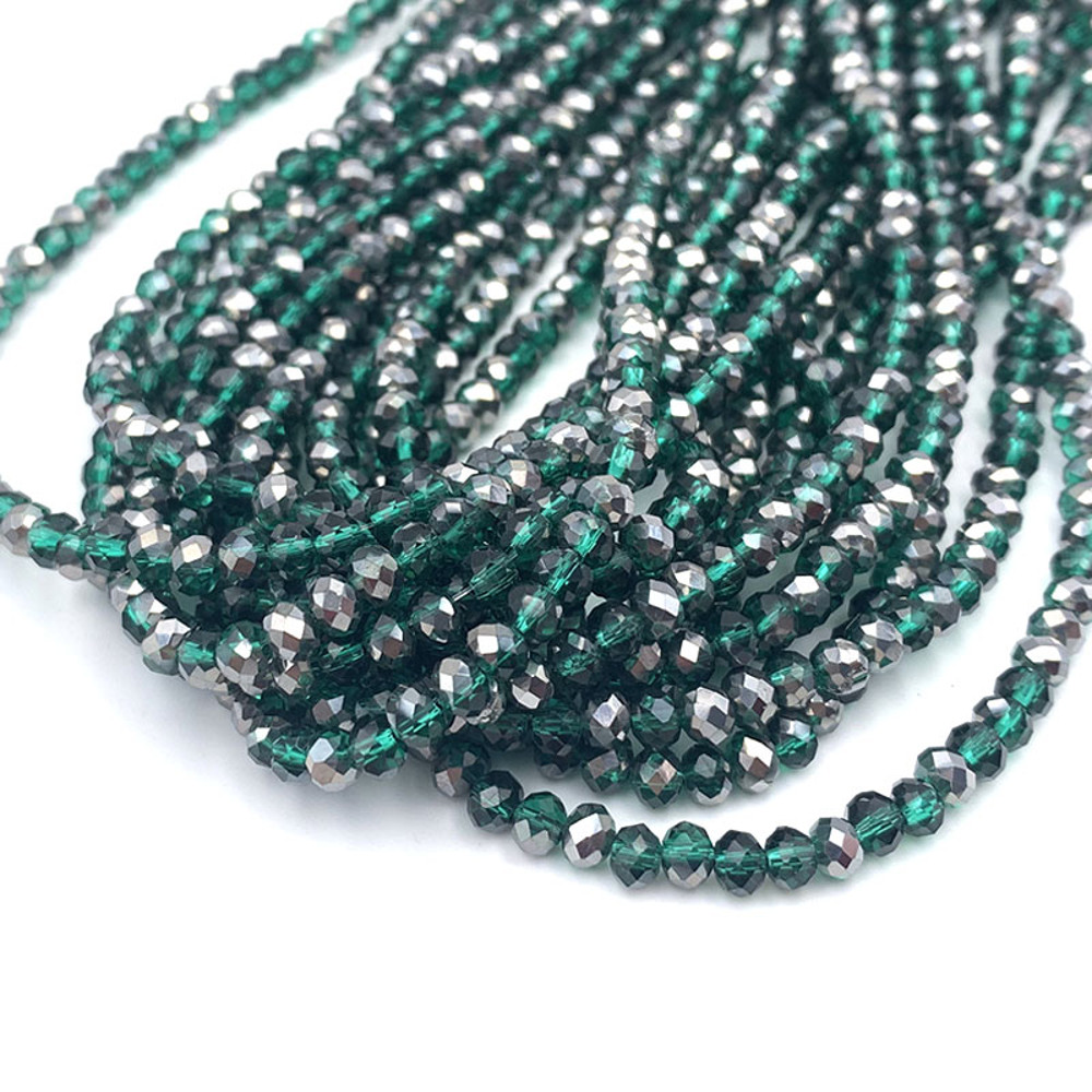 Crystal Beads Rondelle Loose Spacer Glass Faceted Beads for Jewelry Making, DIY Needlework, Bracelets & Jewelry