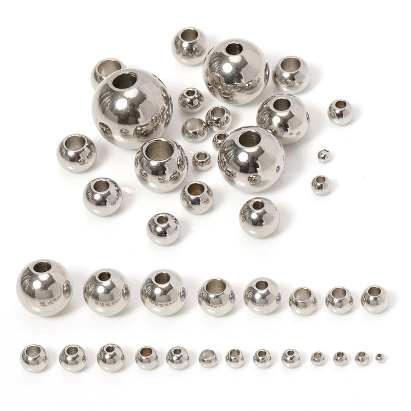 Gold Color Stainless Steel Spacer Beads Charms Loose Beads, Durable Metal Beads for DIY Jewelry, Bracelets & Necklaces