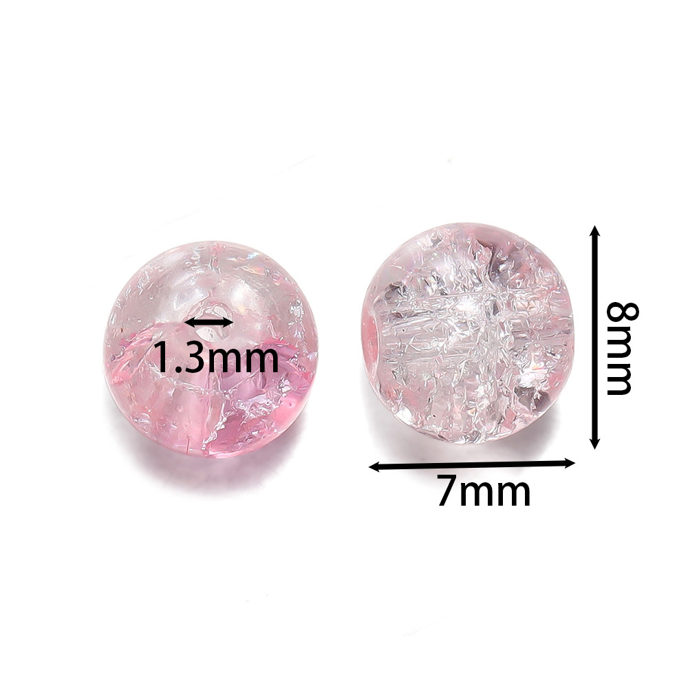 Glass Crackle Beads Loose Spacer Beads For DIY Jewelry Making Handmade Necklace Bracelet  Earring A 13
