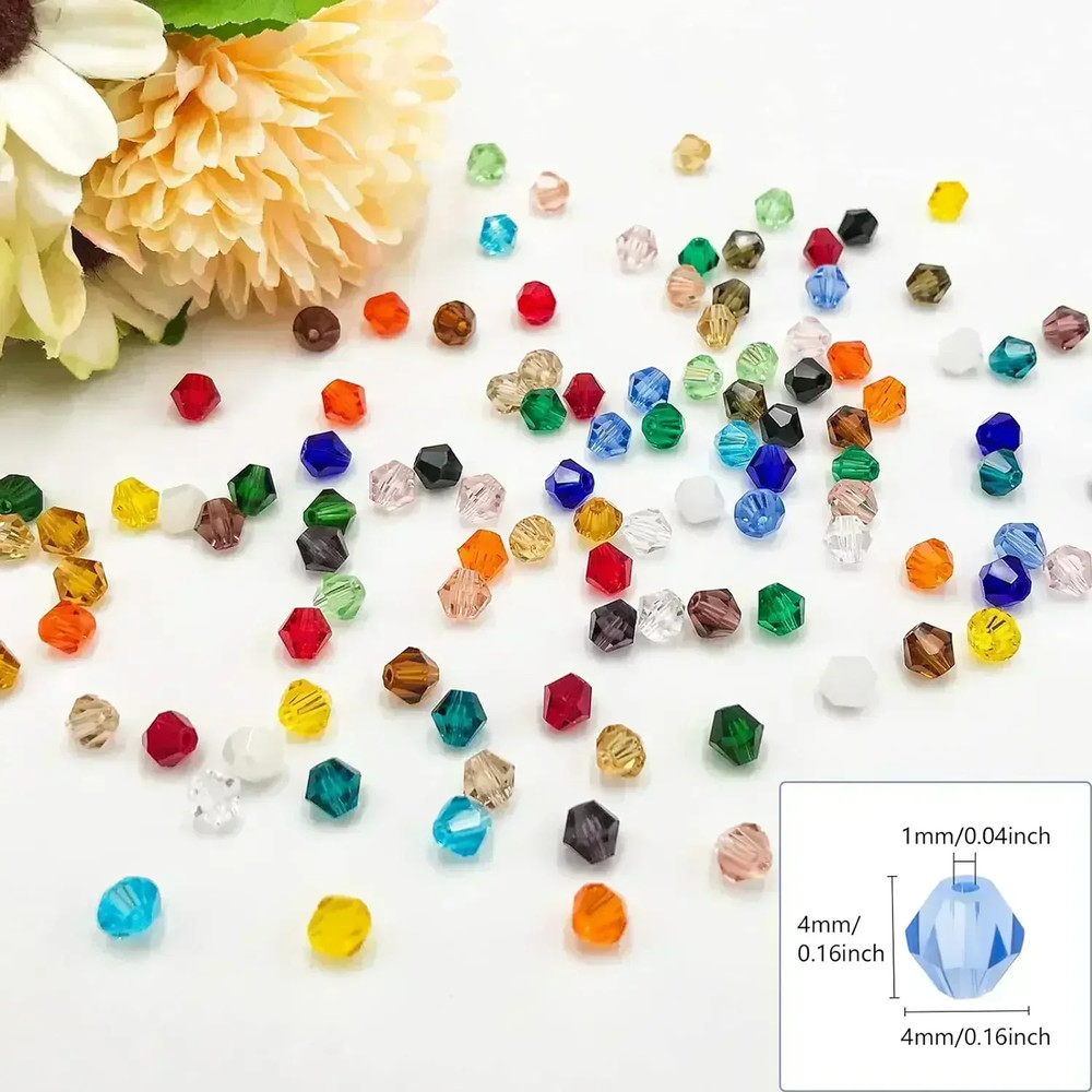 Shiny Faceted Austria Crystal Beads Bicone Spacer Loose Beads For DIY Jewelry Making Bracelets Neck 1