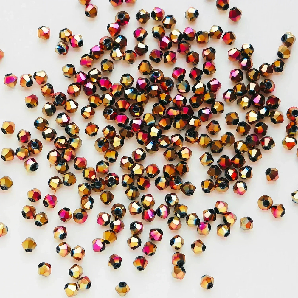 Shiny Faceted Austria Crystal Beads Bicone Spacer Loose Beads For DIY Jewelry Making Bracelets Neck 7
