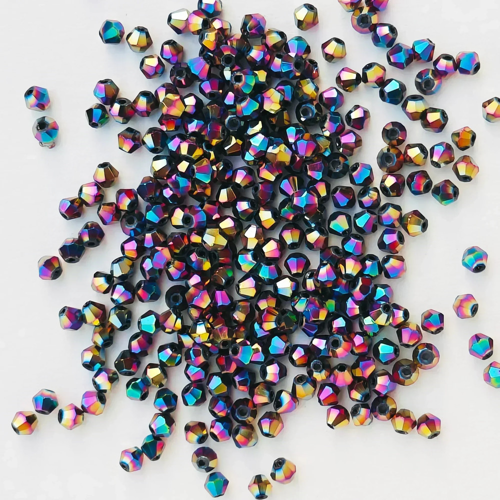 Shiny Faceted Austria Crystal Beads Bicone Spacer Loose Beads For DIY Jewelry Making Bracelets Neck 9