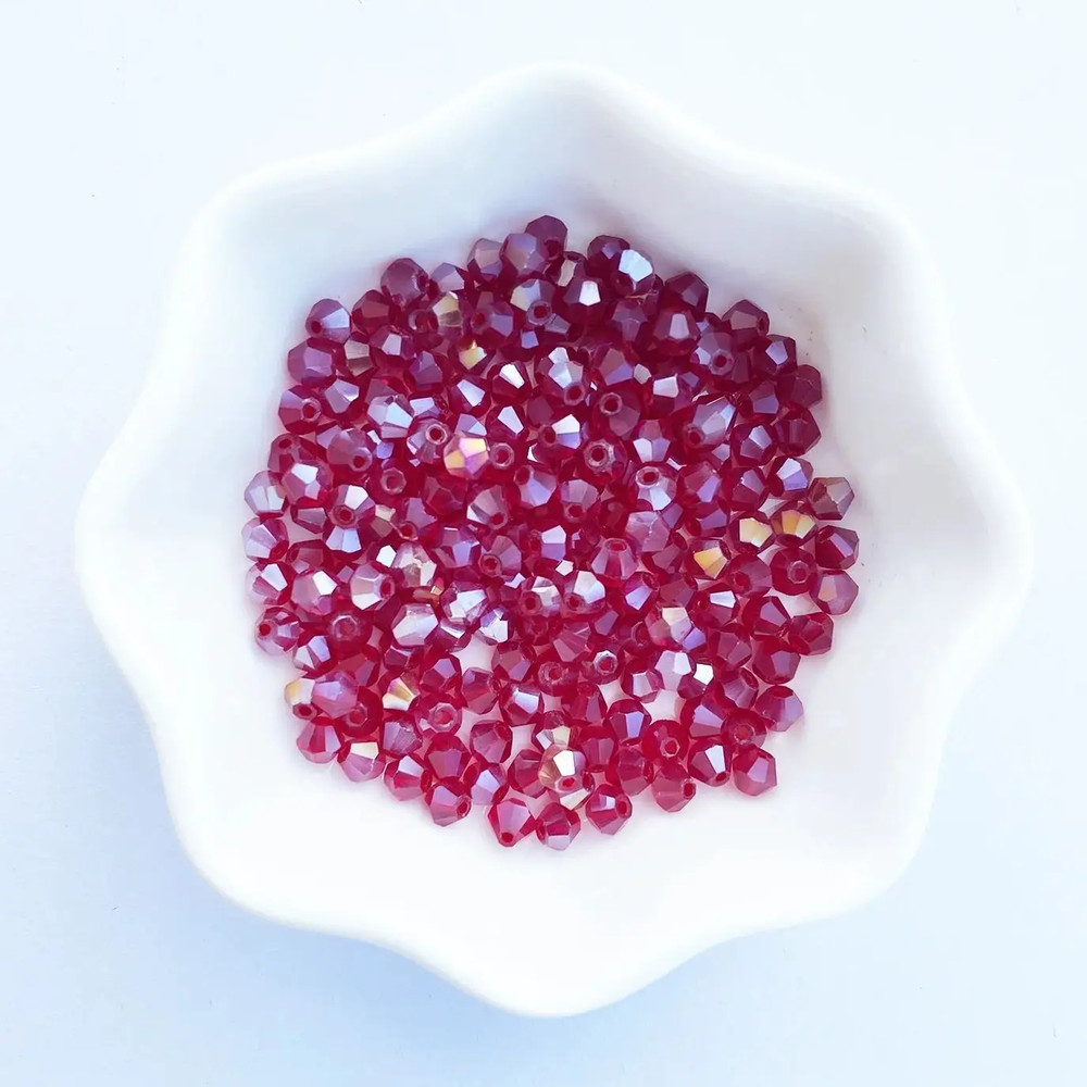 Shiny Faceted Austria Crystal Beads Bicone Spacer Loose Beads for DIY Jewelry Making Bracelets, Necklaces & Pendants