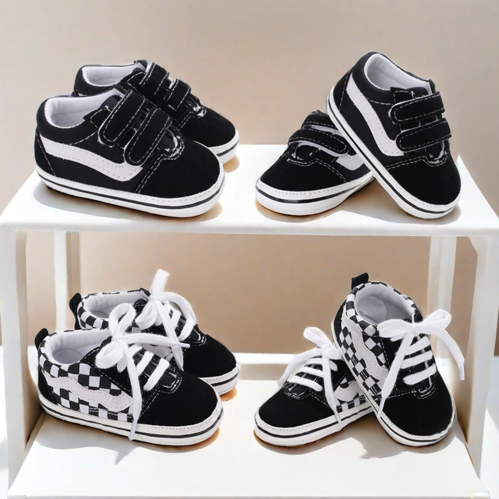 Soft Sole Newborn Baby Shoes for Boys First Walker, Comfortable Classic Canvas Casual Sports Shoes for Toddlers