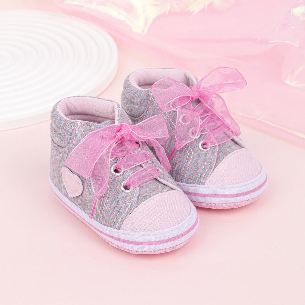 Infant Toddler First Walking Shoes Newborn Baby Boys Girls High Tops Star Sneakers With Soft AntiSl 5