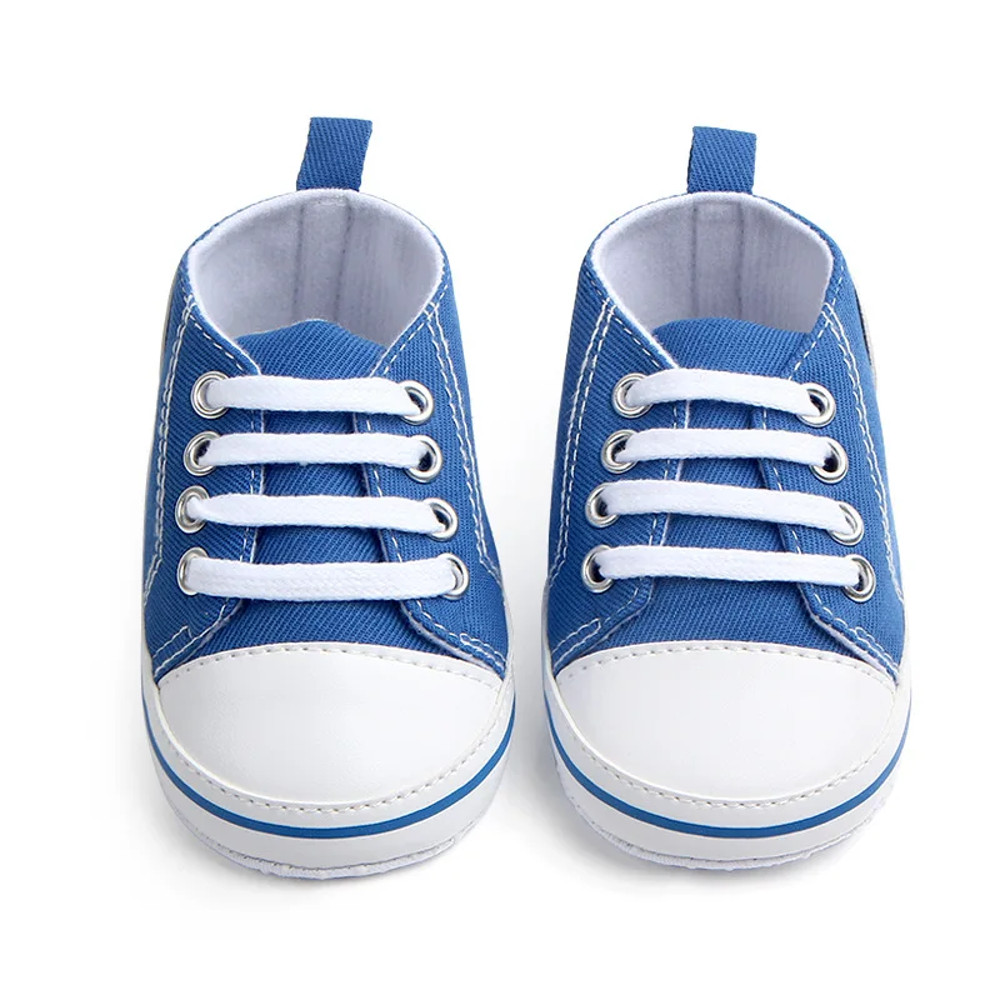 Soft Sole Baby Canvas Shoes Spring Autumn, Infant Toddler Crib Sneakers, Cute Newborn First Walkers for Early Steps